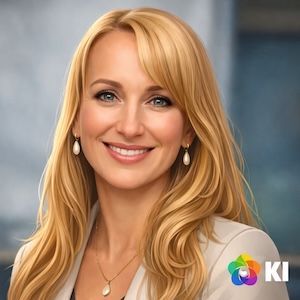 Kursleiterin Monique H&ouml;now (nat&uuml;rlich mit KI erstellt)